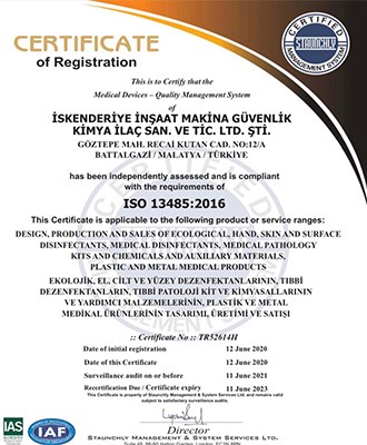 ISO 13485:2016 Belgemiz